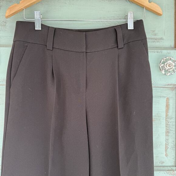 Talbot’s Women’s Dress Pants Black Size 4 Wide Leg Pleated 100%‎ Polyester Lined - Picture 3 of 11